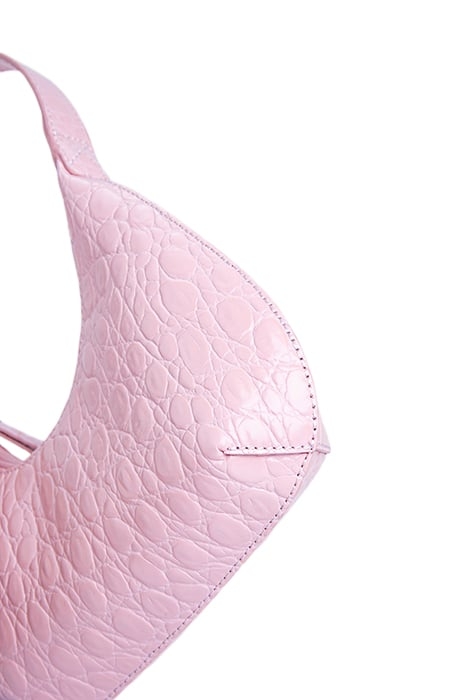 BABY AMBER PEONY CIRCULAR CROCO EMBOSSED LEATHER 2