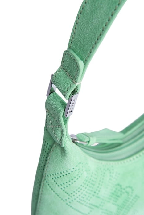 BABY AMBER SPEARMINT PERFORATED SUEDE LEATHER 2