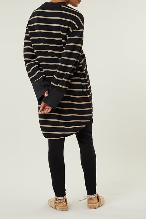 DRESS TRIPLE STRIPE BLACK/OAT 2