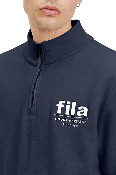 LISBON GRAPHIC HALF-ZIP SWEATER BLACK IRIS 6