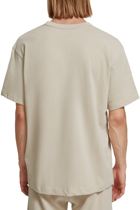 UNISEX ORGANIC COTTON CREWNECK T-SHIRT STONE 4