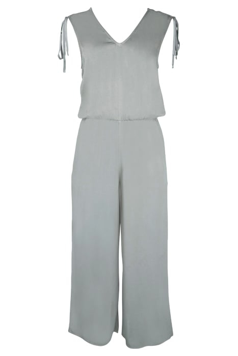 SLEEVELESS GATHERED SHOULDER JUMPSUIT MOSS GREEN 1