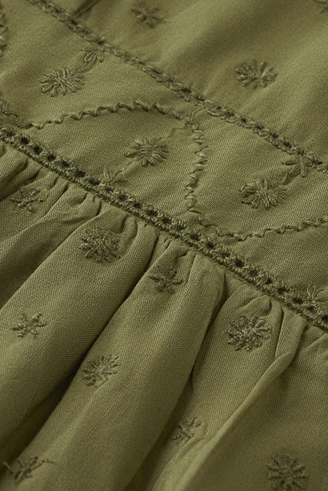 BRODERIE ANGLAISE PANELLED TOP MILITARY 7