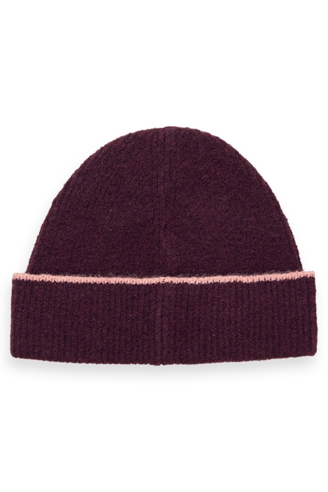 SOFT RIB-KNIT BEANIE BERRY WINE 6