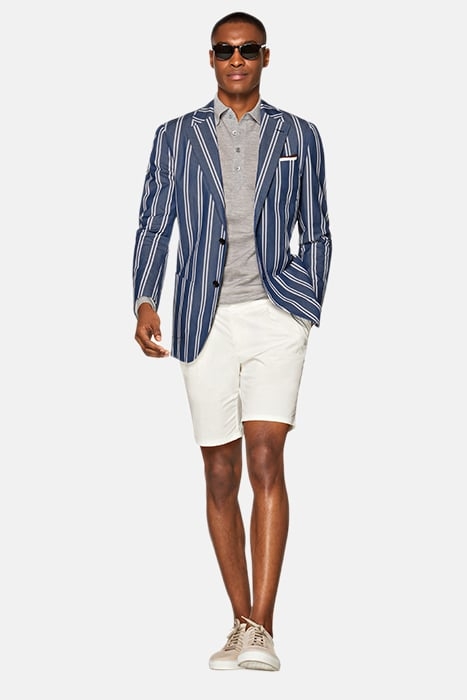 Blue Striped Jort Jacket 1