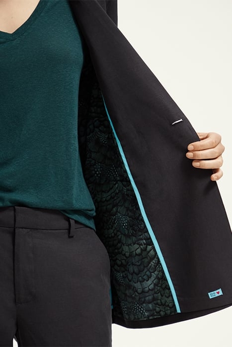 DRAPEY DOUBLE BREASTED BLAZER CHARCOAL 7