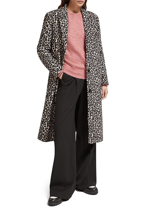 LEOPARD SINGLE BREASTED COAT LEOPARD JACQUARD 2