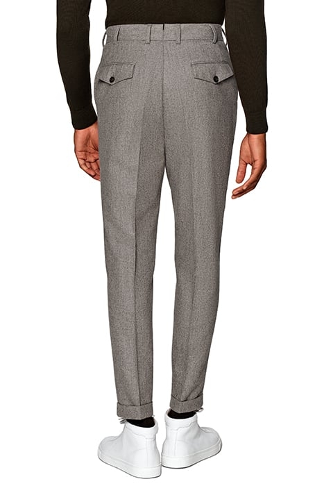 TAUPE WIDE LEG TAPERED BLAKE TROUSERS 2