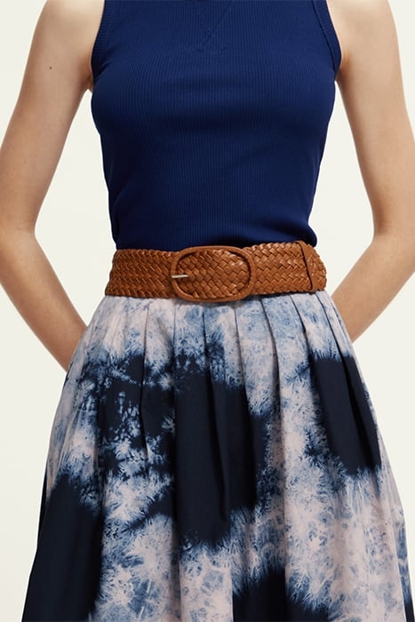 BRAIDED WAIST BELT TAN 3