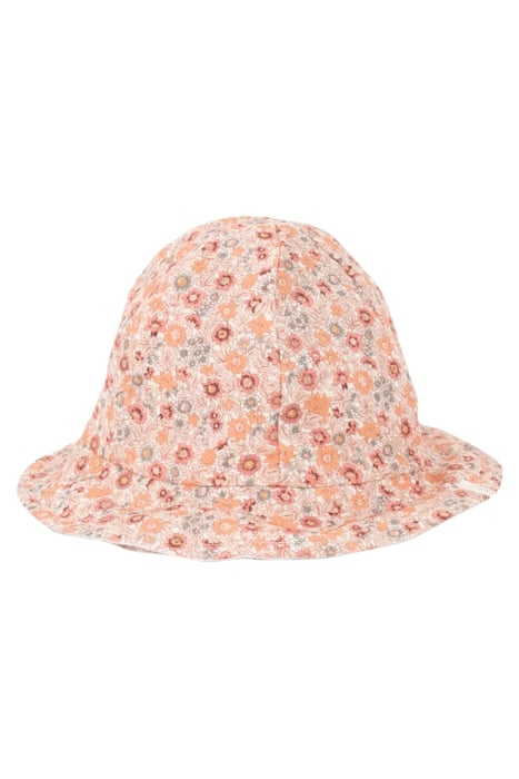 BABY GIRLS’ PEACH MICRO-FLOWER PRINT HAT 1