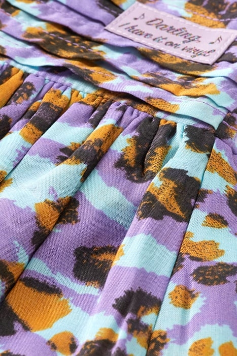 ALL-OVER PRINTED MINI SKIRT FLORAL LEOPARD PURPLE 8