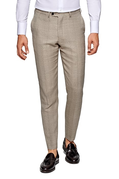 LIGHT BROWN CHECKED TAILORED FIT HAVANA SUIT 5