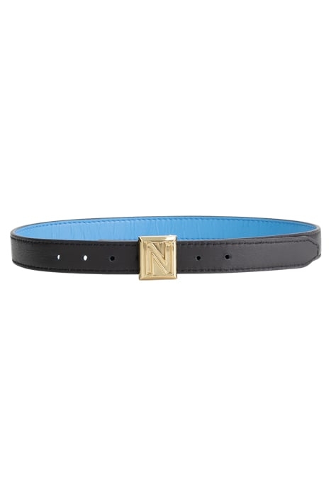 BUCKLE STUD WAIST BELT DRESDEN BLUE/BLACK 1