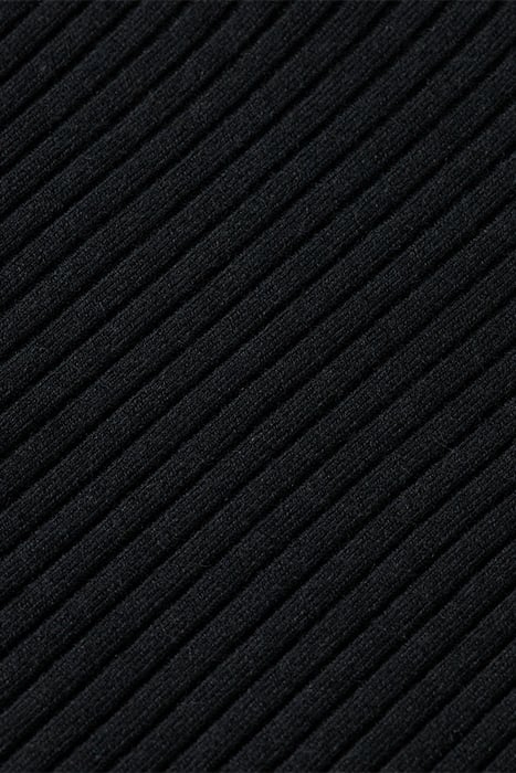 SKINNY RIB V NECK PULLOVER BLACK 8