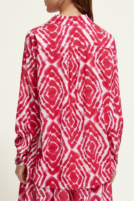 OVERSIZED SHIRT WITH PRINT DISCO TIE DYE POP PINK 2