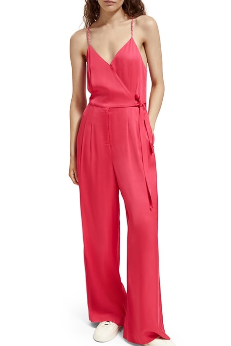 WAISTED BELT DETAIL JUMPSUIT POP PINK 5