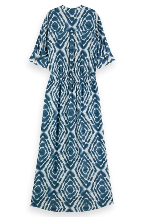 MIDI DRESS WITH HIGH LOW HEM DISCO TIE DYE BOTTLE GREEN 5