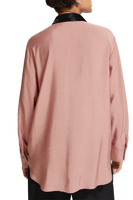 RELAXED FIT SHIRT WITH BEADED COLLAR AND CHEST POCKETS DUSTY 2