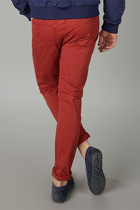 TIGHT FIT COTTON PANTS IN ORANGE ORANGE 2