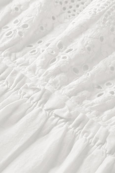 MIDI BRODERIE DRESS OFF WHITE 7