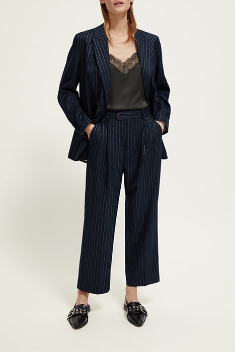 FRONT PLEAT PINSTRIPE BOYFRIEND PANT NIGHT PINSTRIPE 3