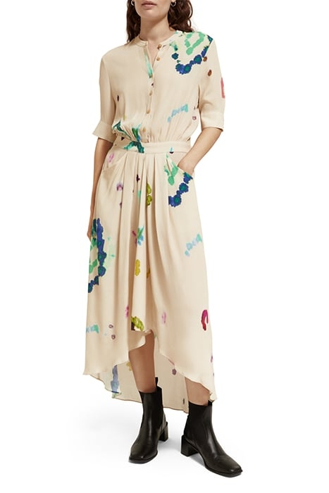 MIDI DRESS WITH HIGH LOW HEM GALAXY DYE SOFT ICE 5