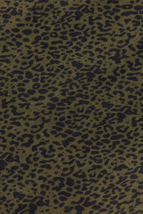 ELENI - HIGH RISE WIDE LEG PYJAMA PANTS LEOPARD SPOT GREEN 8