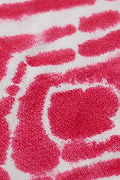 MIDI DRESS WITH HIGH LOW HEM DISCO TIE DYE POP PINK 8