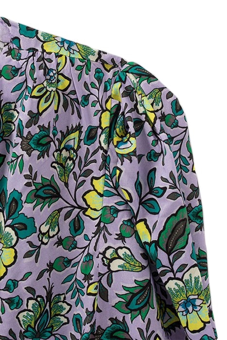 LILAC XL FLOWER PRINT DRAPED DRESS 4