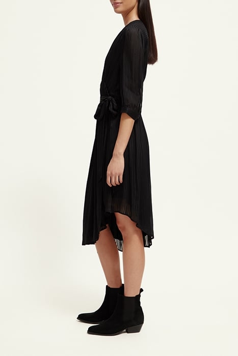ASYMMETRIC WRAP DRESS BLACK 6
