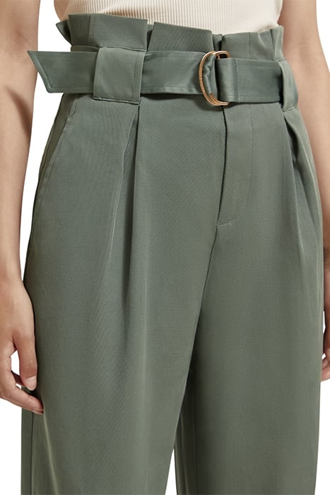 DAISY - HIGH RISE STRAIGHT LEG PAPER BAG PANT SEAWEED 7