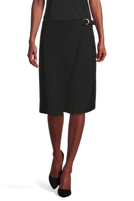 A-LINE WRAP SKIRT BLACK 1