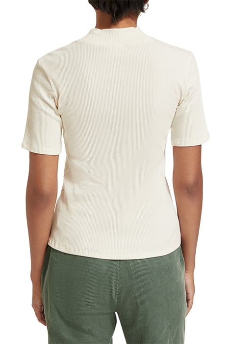 MOCK NECK RIBBED SLIM-FIT TOP SOFT ICE 2