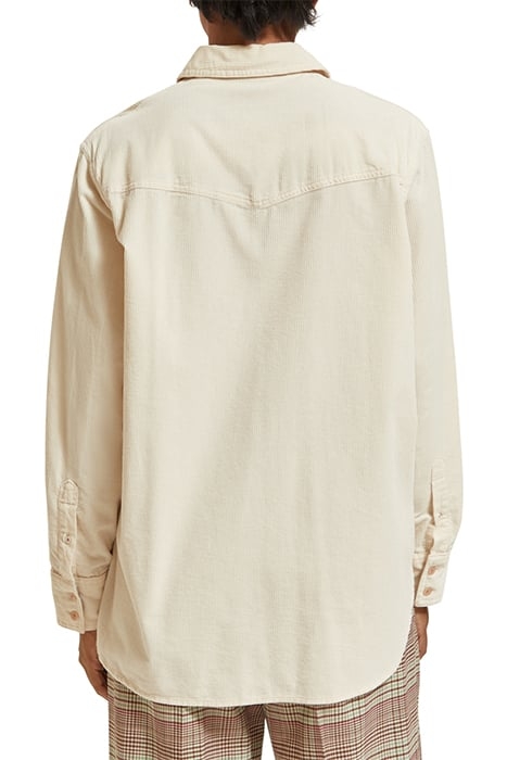 CORDUROY RELAXED FIT WESTERN SHIRT SOFT ICE 2