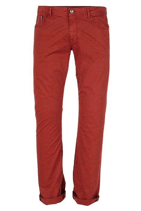 TIGHT FIT COTTON PANTS IN ORANGE ORANGE 4