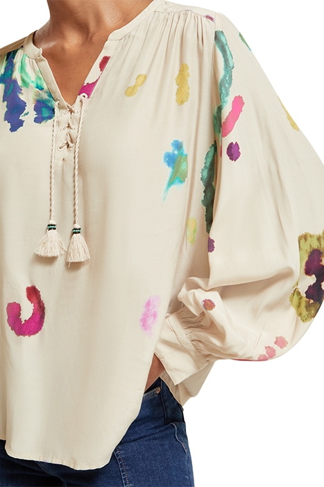 LACE UP TOP WITH BALLOON SLEEVES GALAXY DYE SOFT ICE 6