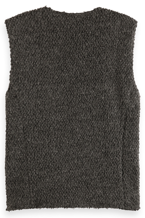 BOUCLE BIKER GILET CHARCOAL MELANGE 5