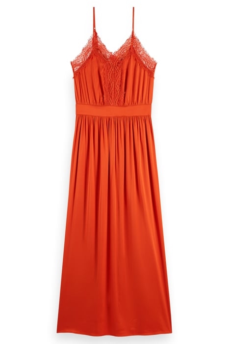 WAISTED CAMI DRESS RED SKIES 4