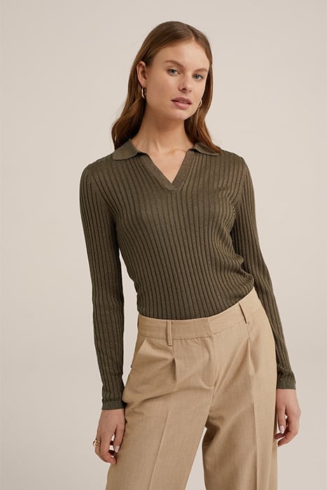 KNITTED PULLOVER KHAKI 1