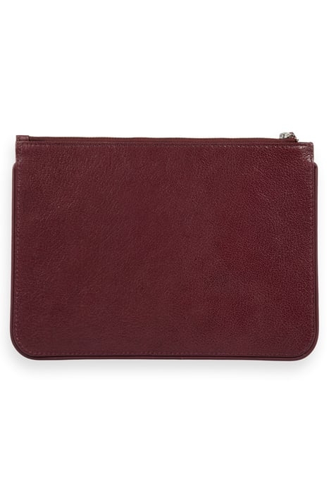 LARGE LEATHER POUCH BORDEAUX 1