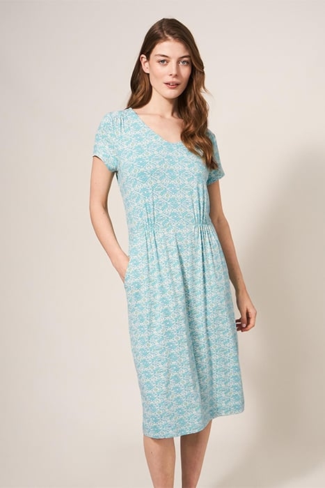 TALLIE ECO VERO JERSEY DRE IVORY PRINTED 1