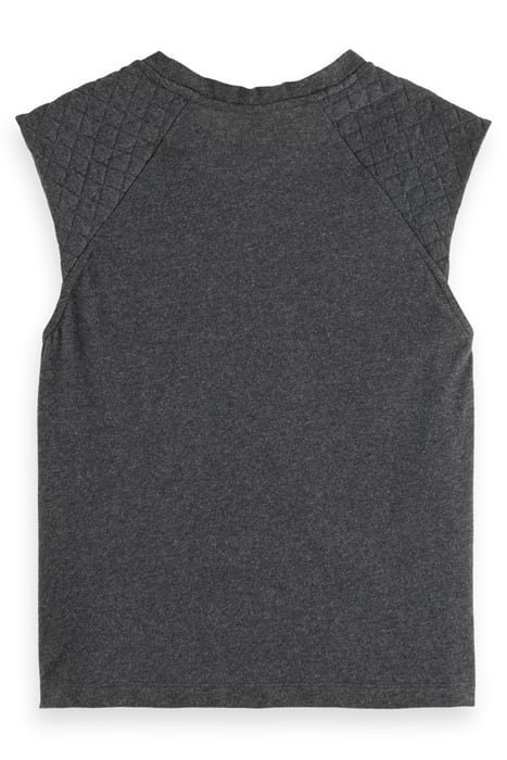 MUSCLE TEE DARK GREY MELANGE 5