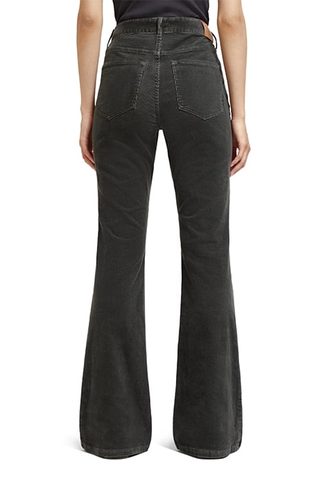 THE CHARM - HIGH RISE FLARED PANTS IN GARMENT DYE CORDUROY A 2
