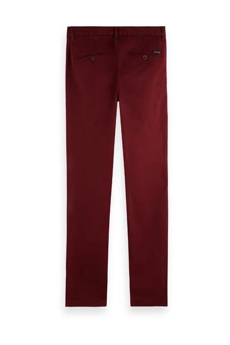 ESSENTIALS - STUART CLASSIC REGULAR SLIM FIT CHINO BORDEAUX 5