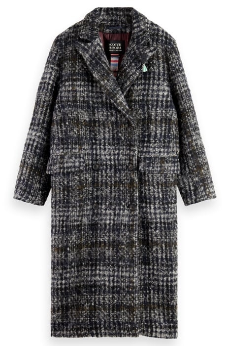 DOUBLE BREASTED COAT IN A BLUE CHECK NIGHT 4
