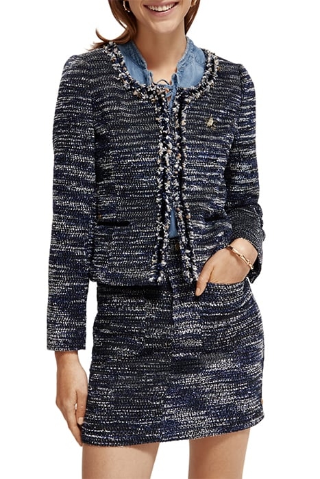 TWEED BLAZER WITH DECORATIVE TAPES NIGHT 1