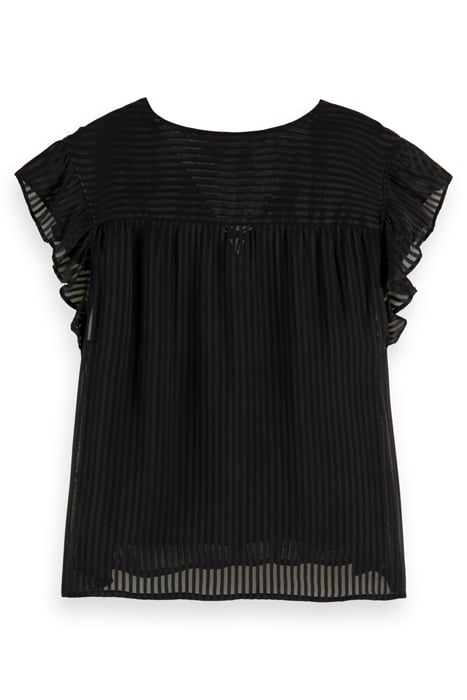 TOP WITH LACE UP FRONT BLACK 5