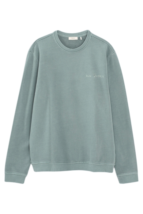 AQUA SWEATSHIRT WITH EMBROIDERED CHEST 4