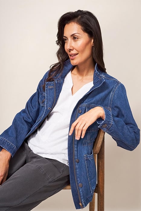 LEIGHTON DENIM JACKET DARK DENIM 5