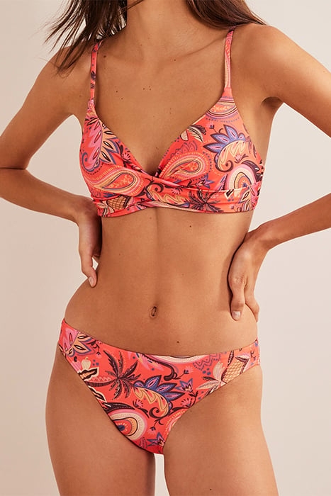 CAPRI CUP-SIZE BIKINI TOP CORAL, PARADISE PAISLEY 1
